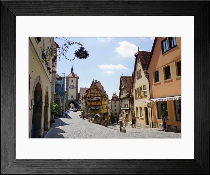 Framed Print : View from Plonlein towards Siebers Tower on left and the Kobokzell gate on right, Rothenburg ob der Tauber, Romantic Road, Franconia, Bavaria, Germany, Europe Framed Print : View from Plonlein towards Siebers Tower on left and the Kobokzell gate on right, Rothenburg ob der Tauber, Romantic Road, Franconia, Bavaria, Germany, Europe