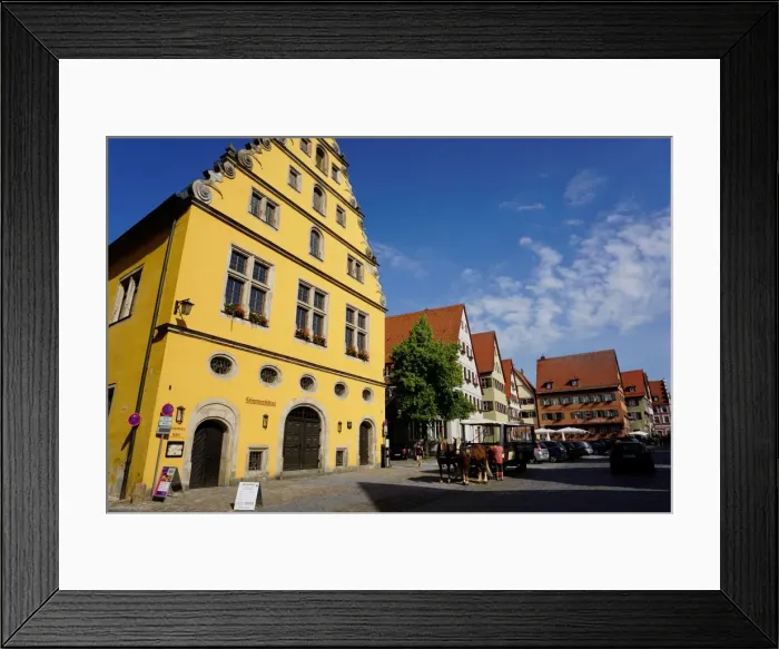 Framed Print : Houses in Weinmarkt, Dinkelsbuhl, Romantic Road, Franconia, Bavaria, Germany, Europe Framed Print : Houses in Weinmarkt, Dinkelsbuhl, Romantic Road, Franconia, Bavaria, Germany, Europe