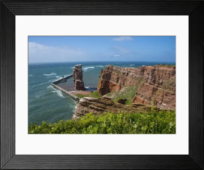 Framed Print : Lange Anna (Long Anna) free standing rock column in Heligoland, small German archipelago in the North Sea, Germany, Europe Framed Print : Lange Anna (Long Anna) free standing rock column in Heligoland, small German archipelago in the North Sea, Germany, Europe