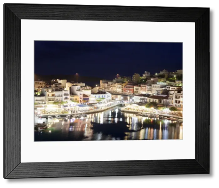 Framed Print : Voulismeni Lake, Agios Nikolaos, Lasithi, Crete Island, Greek Islands, Greece, Europe