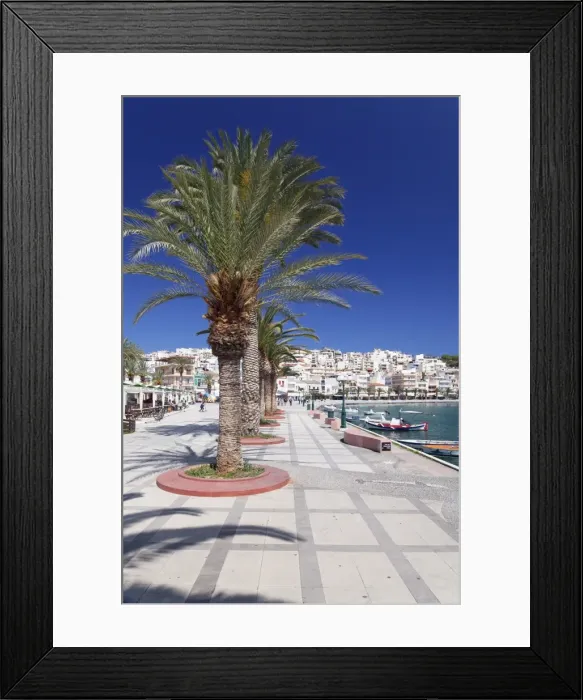 Framed Print : Promenade on seaside, Sitia, Eastern Crete, Crete, Greek Islands, Greece, Europe Framed Print : Promenade on seaside, Sitia, Eastern Crete, Crete, Greek Islands, Greece, Europe