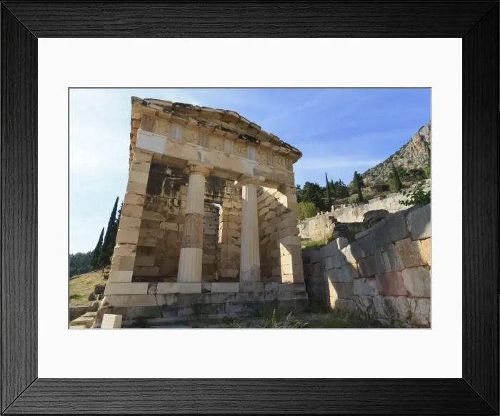 Framed Print : Treasury of the Athenians, Delphi, UNESCO World Heritage Site, Peloponnese, Greece, Europe Framed Print : Treasury of the Athenians, Delphi, UNESCO World Heritage Site, Peloponnese, Greece, Europe