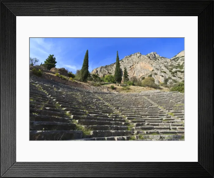Framed Print : Theatre at Delphi, UNESCO World Heritage Site, Peloponnese, Greece, Europe Framed Print : Theatre at Delphi, UNESCO World Heritage Site, Peloponnese, Greece, Europe