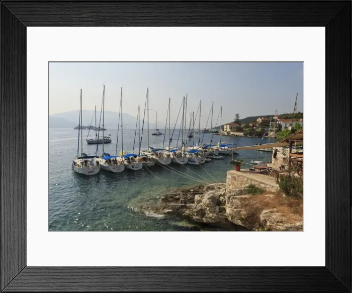 Framed Print : Yachts and ships at anchor, Fiskardo, Kefalonia (Cephalonia), Ionian Islands, Greek Islands, Greece, Europe Framed Print : Yachts and ships at anchor, Fiskardo, Kefalonia (Cephalonia), Ionian Islands, Greek Islands, Greece, Europe