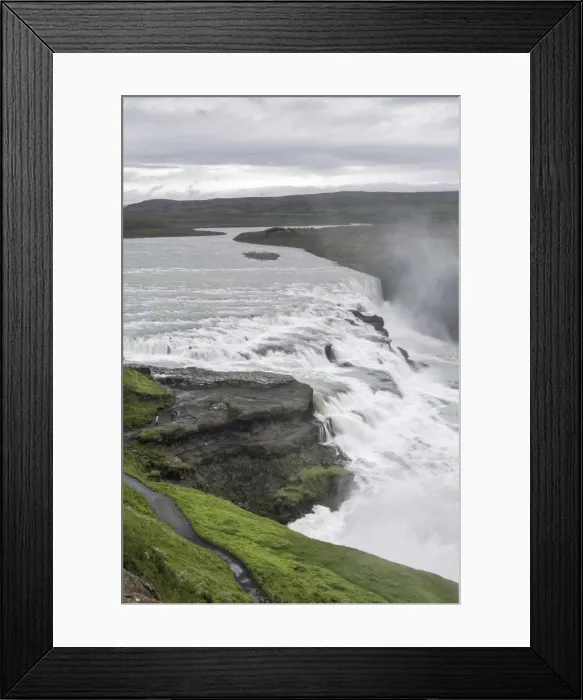Framed Print : View of Gullfoss (Golden waterfall) on the Hvita River, Iceland, Polar Regions Framed Print : View of Gullfoss (Golden waterfall) on the Hvita River, Iceland, Polar Regions