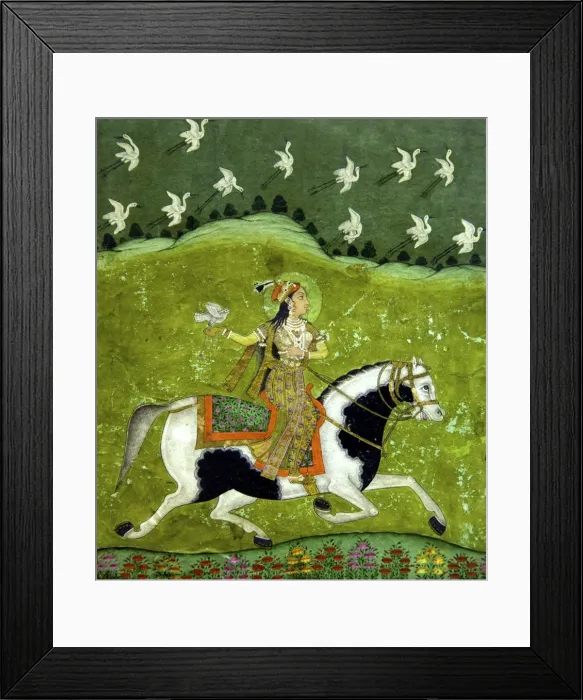 Framed Print : Sultan Razia of Delhi, 18th century, Archaeological Museum, Red Fort, Delhi, India, Asia
