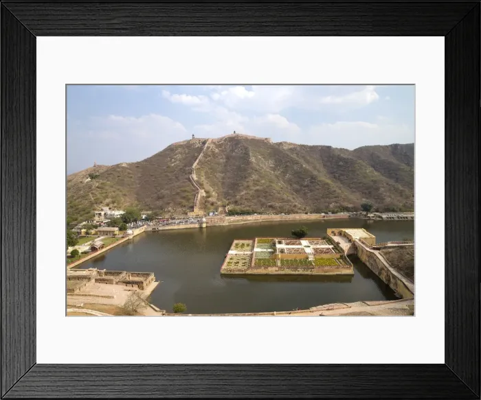 Framed Print : Kesar Kyari Bagh gardens, Maota Lake, Amber Fort, Jaipur, Rajasthan, India, Asia Framed Print : Kesar Kyari Bagh gardens, Maota Lake, Amber Fort, Jaipur, Rajasthan, India, Asia