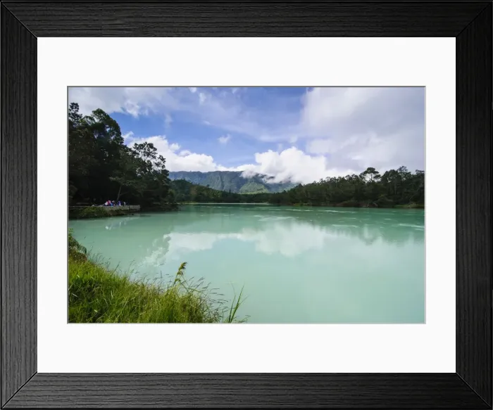Framed Print : Twin lakes Telaga Warna and Telaga Pengilon, Dieng Plateau, Java, Indonesia, Southeast Asia, Asia Framed Print : Twin lakes Telaga Warna and Telaga Pengilon, Dieng Plateau, Java, Indonesia, Southeast Asia, Asia
