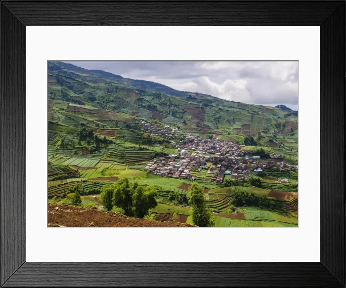 Framed Print : View over the Dieng Plateau, Java, Indonesia, Southeast Asia, Asia Framed Print : View over the Dieng Plateau, Java, Indonesia, Southeast Asia, Asia