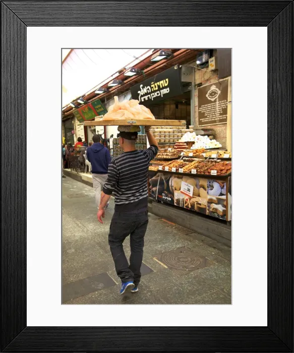 Framed Print : Delivering bread, Mahane Yehuda Market, Jerusalem, Israel, Middle East Framed Print : Delivering bread, Mahane Yehuda Market, Jerusalem, Israel, Middle East