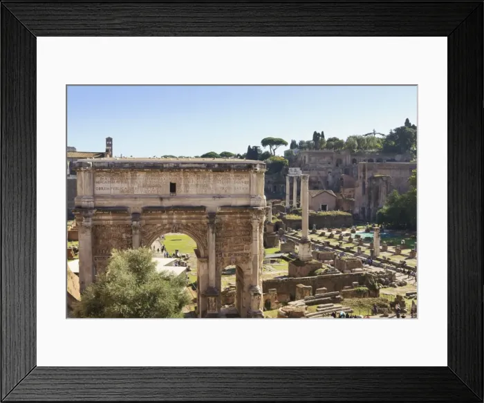 Framed Print : Elevated view from behind the Capitol of the Arch of Septimius Severus in the Forum, UNESCO World Heritage Site, Rome, Lazio, Italy, Europe Framed Print : Elevated view from behind the Capitol of the Arch of Septimius Severus in the Forum, UNESCO World Heritage Site, Rome, Lazio, Italy, Europe