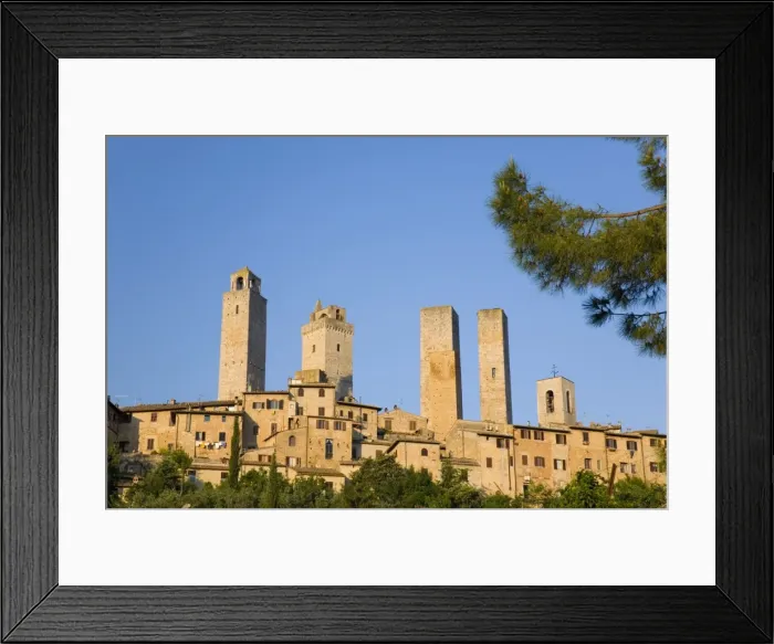 Framed Print : Medieval towers lit by the rising sun, San Gimignano, UNESCO World Heritage Site, Siena, Tuscany, Italy, Europe Framed Print : Medieval towers lit by the rising sun, San Gimignano, UNESCO World Heritage Site, Siena, Tuscany, Italy, Europe