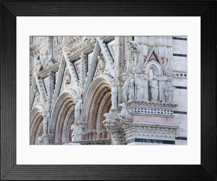 Framed Print : Ornamental statuary on facade of the Cathedral of Santa Maria Assunta, UNESCO World Heritage Site, Siena, Tuscany, Italy, Europe Framed Print : Ornamental statuary on facade of the Cathedral of Santa Maria Assunta, UNESCO World Heritage Site, Siena, Tuscany, Italy, Europe