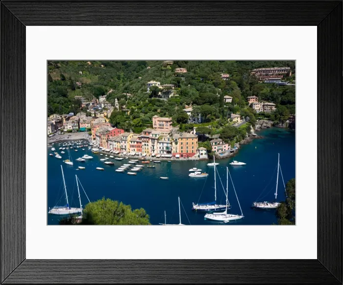 Framed Print : Aerial view, Portofino, Liguria, Italy, Europe Framed Print : Aerial view, Portofino, Liguria, Italy, Europe