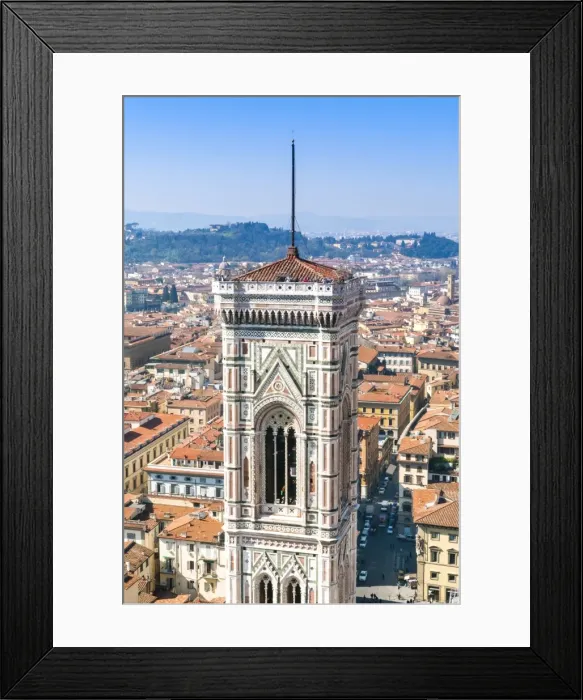 Framed Print : Campanile of Giotto and city view from the top of the Duomo, Florence (Firenze), UNESCO World Heritage Site, Tuscany, Italy, Europe Framed Print : Campanile of Giotto and city view from the top of the Duomo, Florence (Firenze), UNESCO World Heritage Site, Tuscany, Italy, Europe