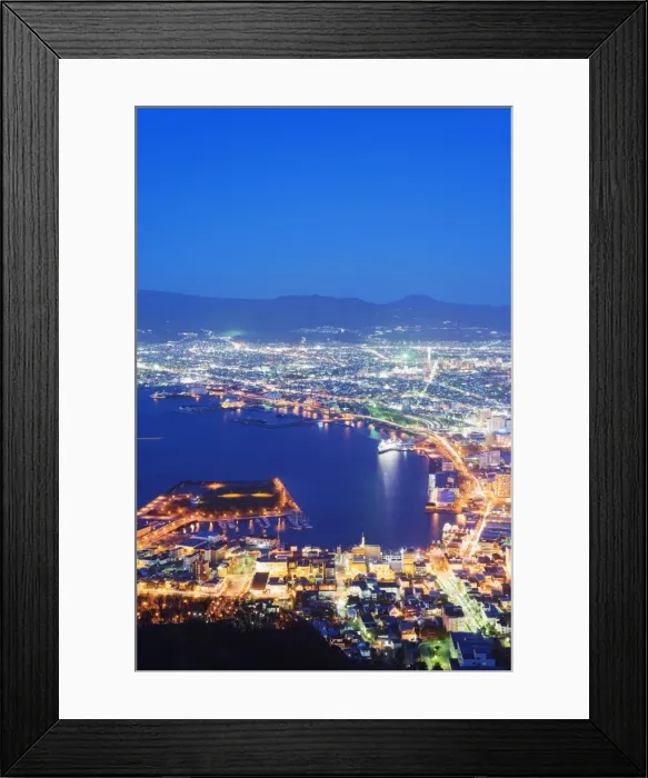 Framed Print : Hakodate Bay night view, Hokkaido, Japan, Asia Framed Print : Hakodate Bay night view, Hokkaido, Japan, Asia