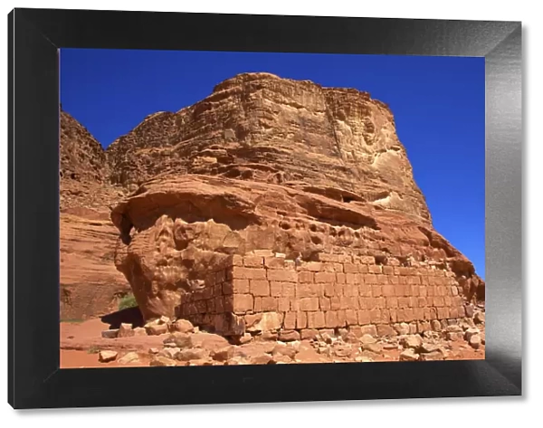 Remains of T E Lawrences House, Wadi Rum, Jordan, Middle East