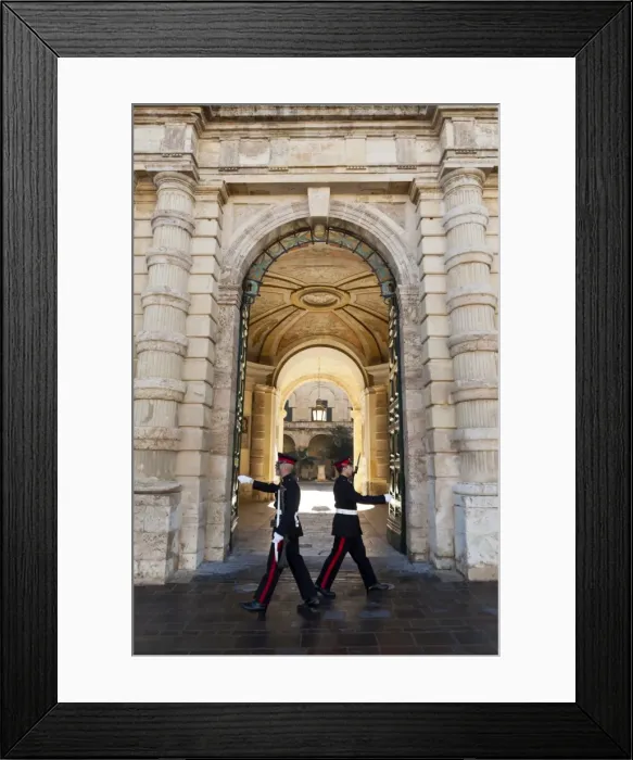 Framed Print : Soldiers marching, Grand Masters Palace (Presidents Palace), Valletta, Malta, Europe Framed Print : Soldiers marching, Grand Masters Palace (Presidents Palace), Valletta, Malta, Europe