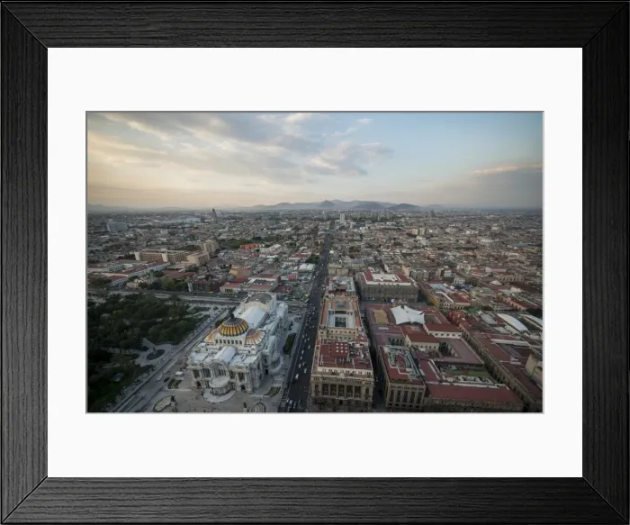 Framed Print : View from Torre Latinoamerica at dusk over Mexico City, Mexico, North America Framed Print : View from Torre Latinoamerica at dusk over Mexico City, Mexico, North America