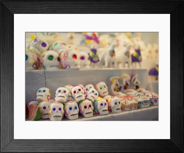 Framed Print : Dia de los Muertos (Day of the Dead) Souvenirs, San Miguel de Allende, Guanajuato, Mexico, North America Framed Print : Dia de los Muertos (Day of the Dead) Souvenirs, San Miguel de Allende, Guanajuato, Mexico, North America