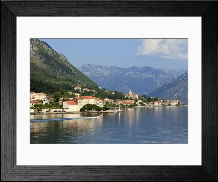 Framed Print : Village, Bay of Kotor, UNESCO World Heritage Site, Montenegro, Europe Framed Print : Village, Bay of Kotor, UNESCO World Heritage Site, Montenegro, Europe