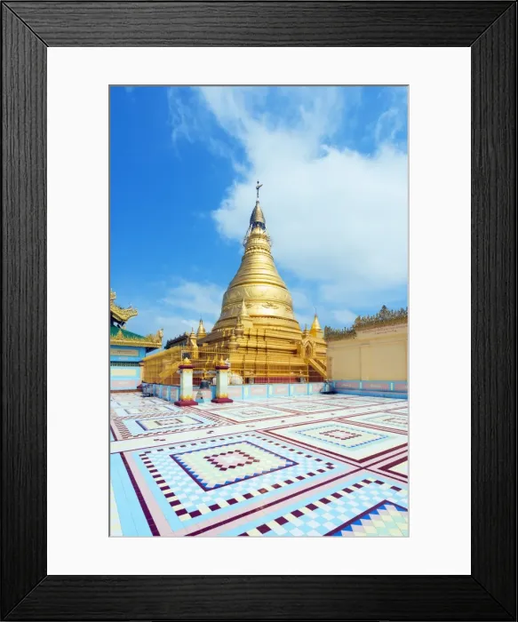 Framed Print : Sagaing Hill stupa, Mandalay, Myanmar (Burma), Asia Framed Print : Sagaing Hill stupa, Mandalay, Myanmar (Burma), Asia