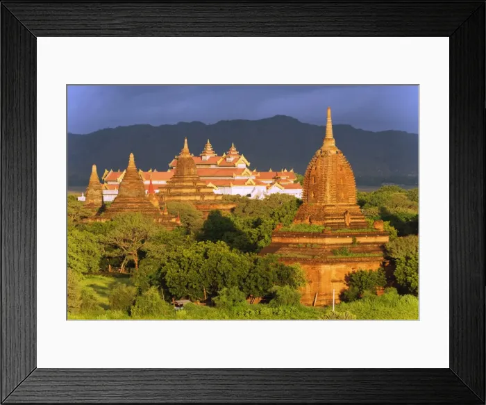 Framed Print : Temples on Bagan plain, Bagan (Pagan), Myanmar (Burma), Asia Framed Print : Temples on Bagan plain, Bagan (Pagan), Myanmar (Burma), Asia