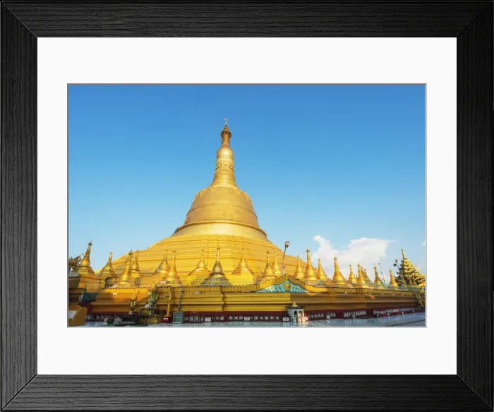 Framed Print : Shwemawdaw Paya pagoda, Bago, Myanmar (Burma), Asia