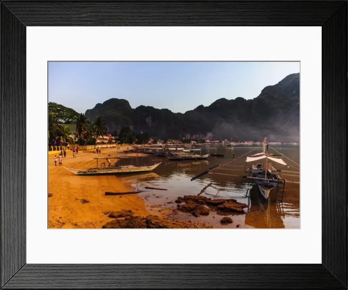Framed Print : The beach of El Nido at sunset, Bacuit Archipelago, Palawan, Philippines, Southeast Asia, Asia Framed Print : The beach of El Nido at sunset, Bacuit Archipelago, Palawan, Philippines, Southeast Asia, Asia