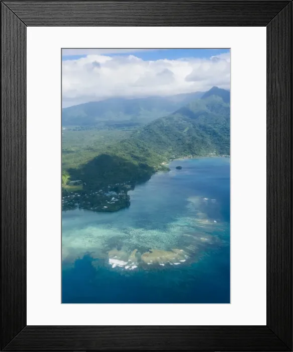 Framed Print : Aerial of the island of Upolu, Samoa, South Pacific, Pacific Framed Print : Aerial of the island of Upolu, Samoa, South Pacific, Pacific