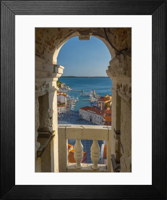 Framed Print : Old Town from Church of St. George (Cerkev sv. Jurija), Piran, Primorska, Slovenian Istria, Slovenia, Europe Framed Print : Old Town from Church of St. George (Cerkev sv. Jurija), Piran, Primorska, Slovenian Istria, Slovenia, Europe