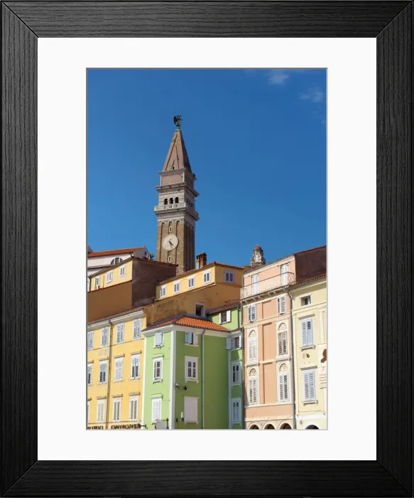 Framed Print : Church of St. George, Tartinijev trg (Tartini Square), Old Town, Piran, Primorska, Slovenian Istria, Slovenia, Europe Framed Print : Church of St. George, Tartinijev trg (Tartini Square), Old Town, Piran, Primorska, Slovenian Istria, Slovenia, Europe
