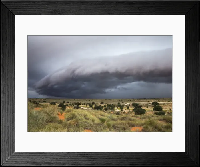 Framed Print : Storm clouds threaten the Kalahari, Kgalagadi Transfrontier Park in summer, Northern Cape, South Africa, Africa Framed Print : Storm clouds threaten the Kalahari, Kgalagadi Transfrontier Park in summer, Northern Cape, South Africa, Africa