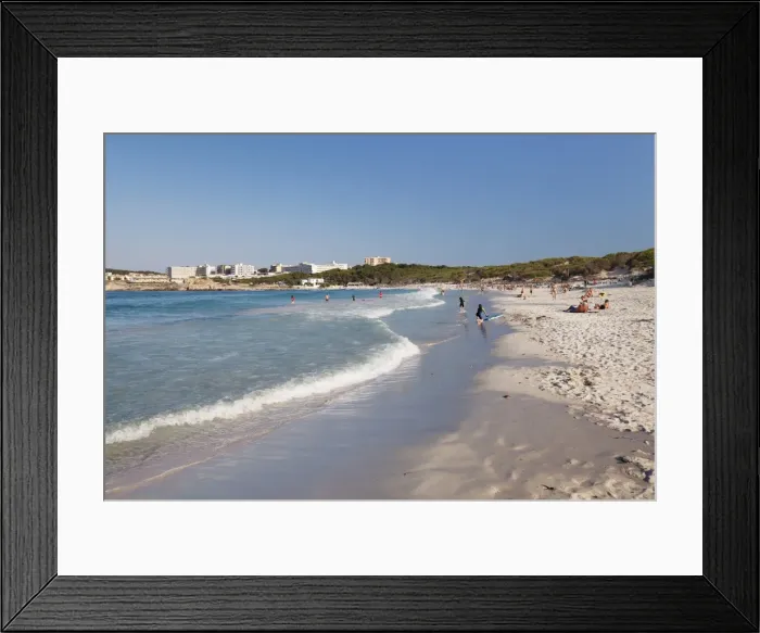 Framed Print : Beach, Cala Agulla, Cala Ratjada, Majorca (Mallorca), Balearic Islands (Islas Baleares), Spain, Mediterranean, Europe
