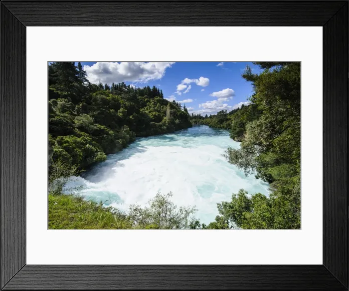 Framed Print : Narrow chasm leading in the Huka falls on the Waikato River, Taupo, North Island, New Zealand, Pacific Framed Print : Narrow chasm leading in the Huka falls on the Waikato River, Taupo, North Island, New Zealand, Pacific