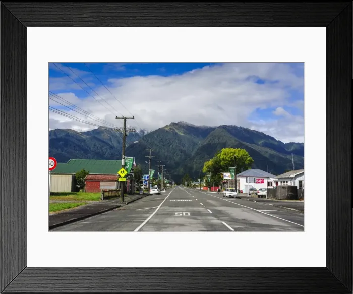 Framed Print : Fox village, South Island, New Zealand, Pacific Framed Print : Fox village, South Island, New Zealand, Pacific
