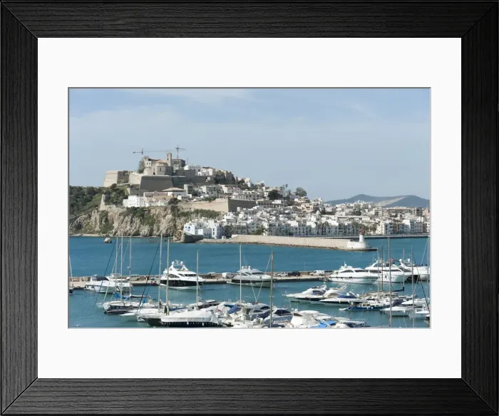 Framed Print : Cranes at Ibiza Castle and view of the boats, Ibiza port, Dalt Vila, Old Town, Ibiza, Balearic Islands, Spain, Mediterranean, Europe Framed Print : Cranes at Ibiza Castle and view of the boats, Ibiza port, Dalt Vila, Old Town, Ibiza, Balearic Islands, Spain, Mediterranean, Europe