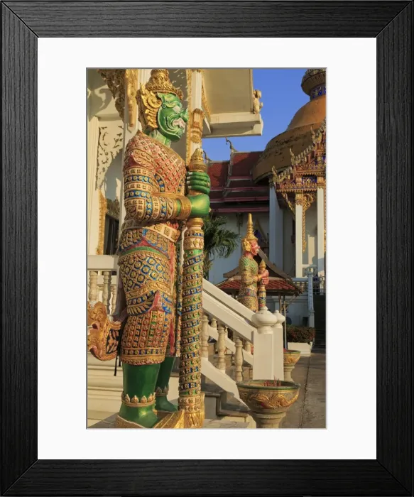 Framed Print : Warrior in Wat Chamongkron Royal Monastery, Pattaya City, Thailand, Southeast Asia, Asia Framed Print : Warrior in Wat Chamongkron Royal Monastery, Pattaya City, Thailand, Southeast Asia, Asia