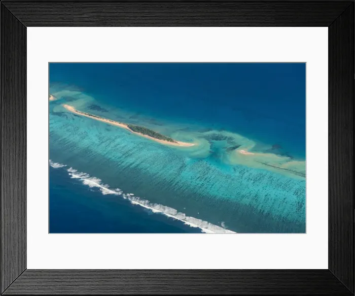 Framed Print : Aerial photo of a little island in Tonga, South Pacific, Pacific Framed Print : Aerial photo of a little island in Tonga, South Pacific, Pacific