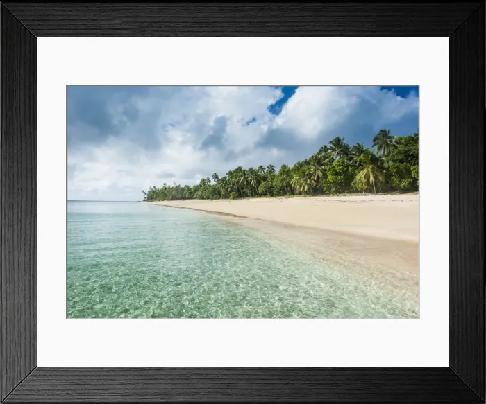 Framed Print : Palm fringed white sand beach in Haapai, Haapai Islands, Tonga, South Pacific, Pacific Framed Print : Palm fringed white sand beach in Haapai, Haapai Islands, Tonga, South Pacific, Pacific