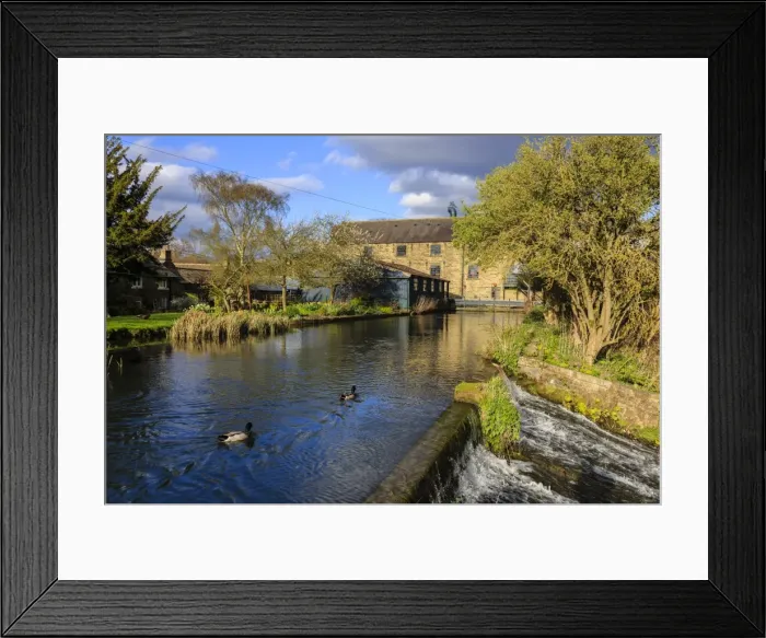 Framed Print : Caudwells Mill, mill cottages and mallard ducks in spring, a listed historic roller flour mill, Rowsley, Derbyshire, England, United Kingdom, Europe Framed Print : Caudwells Mill, mill cottages and mallard ducks in spring, a listed historic roller flour mill, Rowsley, Derbyshire, England, United Kingdom, Europe