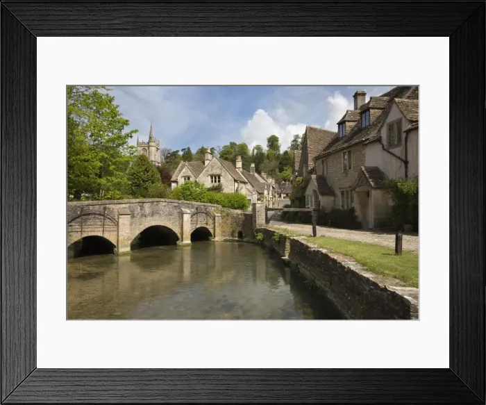 Framed Print : Cotswold cottages on By Brook, Castle Combe, Cotswolds, Wiltshire, England, United Kingdom, Europe Framed Print : Cotswold cottages on By Brook, Castle Combe, Cotswolds, Wiltshire, England, United Kingdom, Europe
