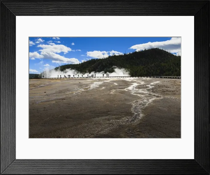 Framed Print : Tourists on boardwalk in silhouette, Grand Prismatic Spring, Midway Geyser Basin, Yellowstone National Park, UNESCO World Heritage Site, Wyoming, United States of America, North America Framed Print : Tourists on boardwalk in silhouette, Grand Prismatic Spring, Midway Geyser Basin, Yellowstone National Park, UNESCO World Heritage Site, Wyoming, United States of America, North America