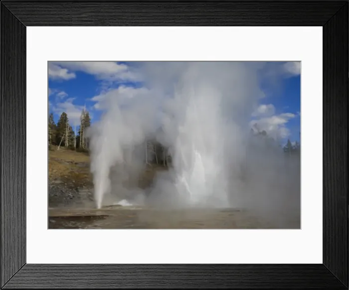 Framed Print : Turban, Vent and Grand Geysers erupt, Upper Geyser Basin, Yellowstone National Park, UNESCO World Heritage Site, Wyoming, United States of America, North America Framed Print : Turban, Vent and Grand Geysers erupt, Upper Geyser Basin, Yellowstone National Park, UNESCO World Heritage Site, Wyoming, United States of America, North America