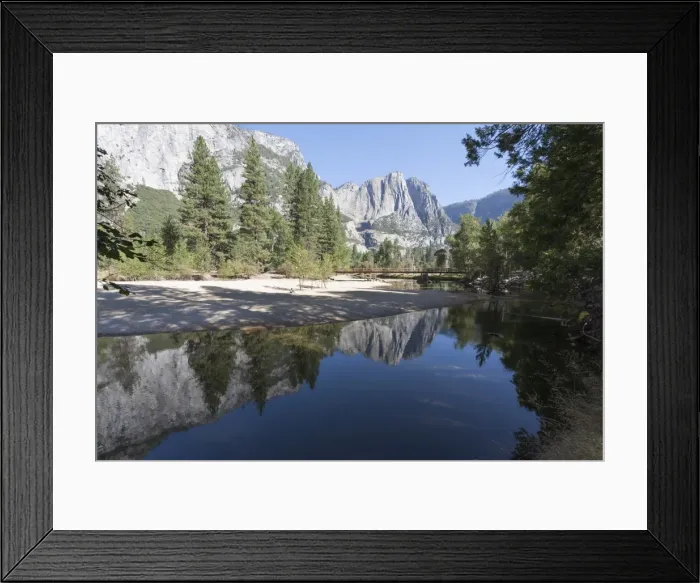 Framed Print : Swinging Bridge over Merced River, Cathedral Beach, Yosemite National Park, UNESCO World Heritage Site, California, United States of America, North America Framed Print : Swinging Bridge over Merced River, Cathedral Beach, Yosemite National Park, UNESCO World Heritage Site, California, United States of America, North America