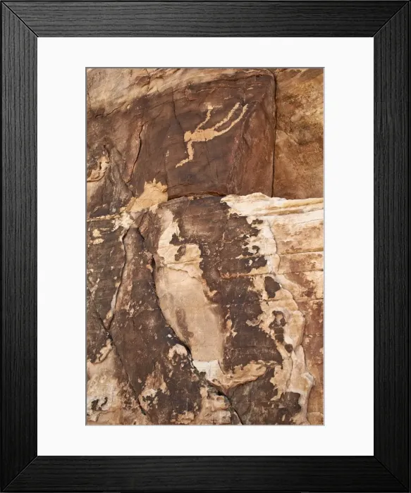Framed Print : Falling Man petroglyph, Gold Butte, Nevada, United States of America, North America Framed Print : Falling Man petroglyph, Gold Butte, Nevada, United States of America, North America