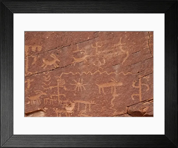 Framed Print : Petroglyphs, Gold Butte, Nevada, United States of America, North America Framed Print : Petroglyphs, Gold Butte, Nevada, United States of America, North America