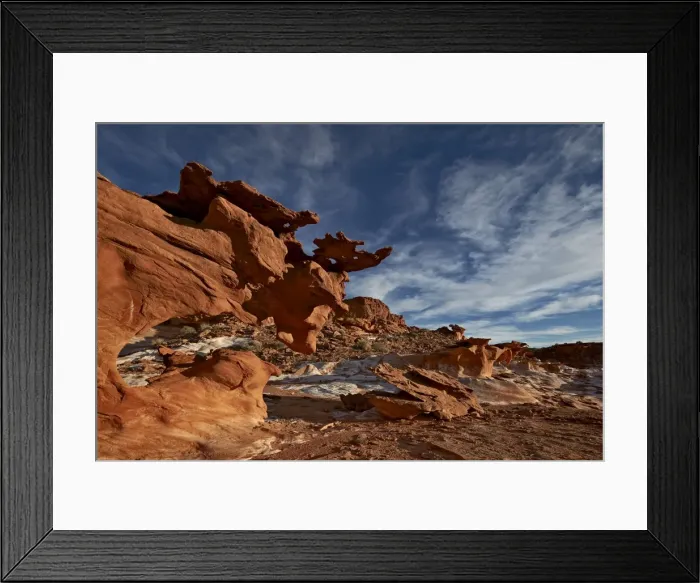 Framed Print : Overhanging sandstone formation, Gold Butte, Nevada, United States of America, North America Framed Print : Overhanging sandstone formation, Gold Butte, Nevada, United States of America, North America