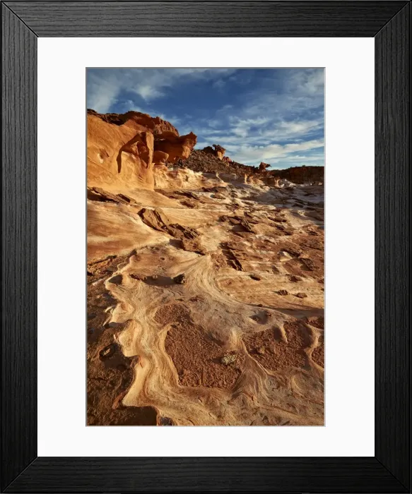 Framed Print : Sandstone pattern under clouds, Gold Butte, Nevada, United States of America, North America Framed Print : Sandstone pattern under clouds, Gold Butte, Nevada, United States of America, North America