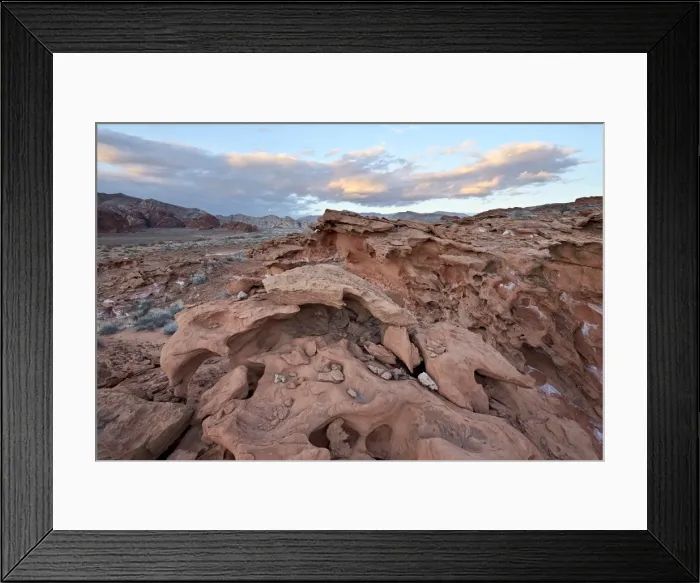 Framed Print : Sandstone formation under clouds, Gold Butte, Nevada, United States of America, North America Framed Print : Sandstone formation under clouds, Gold Butte, Nevada, United States of America, North America